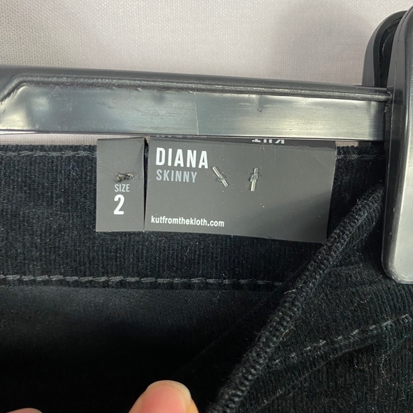 KUT FROM THE KLOTH Diana Stretch Corduroy Skinny Pants In Black Jm Size 2 - Picture 7 of 10